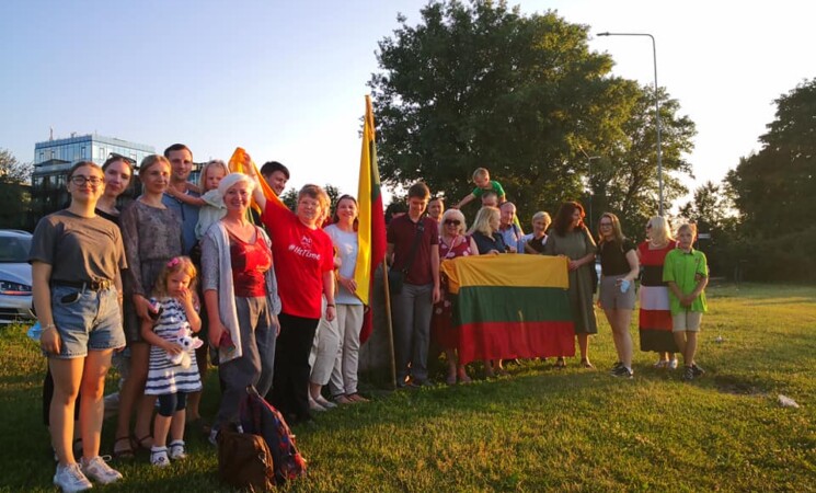 „Tautiškos giesmės“ žodžius  Vilniaus socialdemokratai ištarė ant Tauro kalno